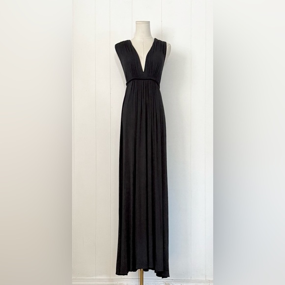 Rachel Pally Long Sleeveless Caftan Maxi Dress in Black Size Small Maternity - Picture 4 of 11